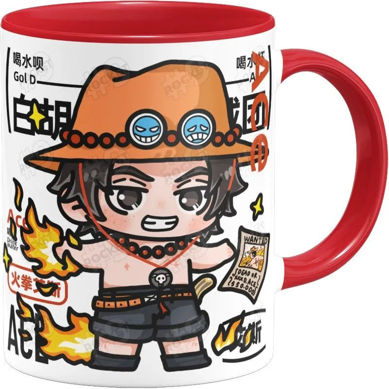 One Piece Ceramic Luffy Zoro Cup
