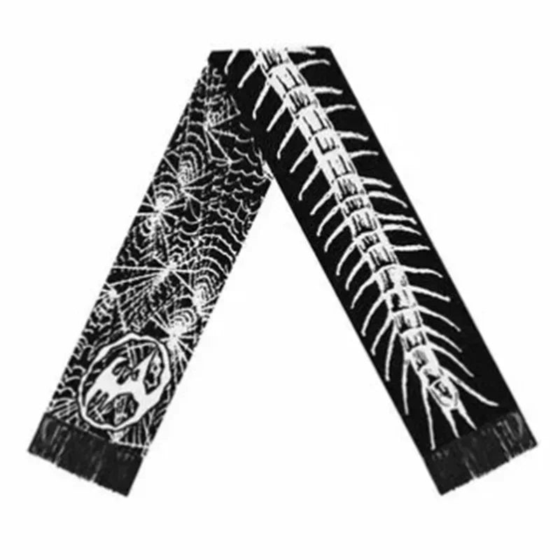 Japanese Centipede knitted scarf black10