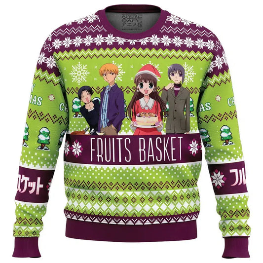 Fruits Basket Ugly Christmas Sweater Green