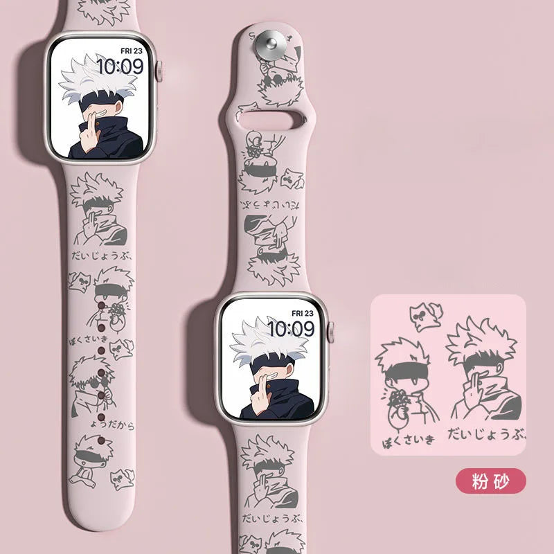 Jujutsu Kaisen Satoru Gojo Apple Watch Strap Light Pink