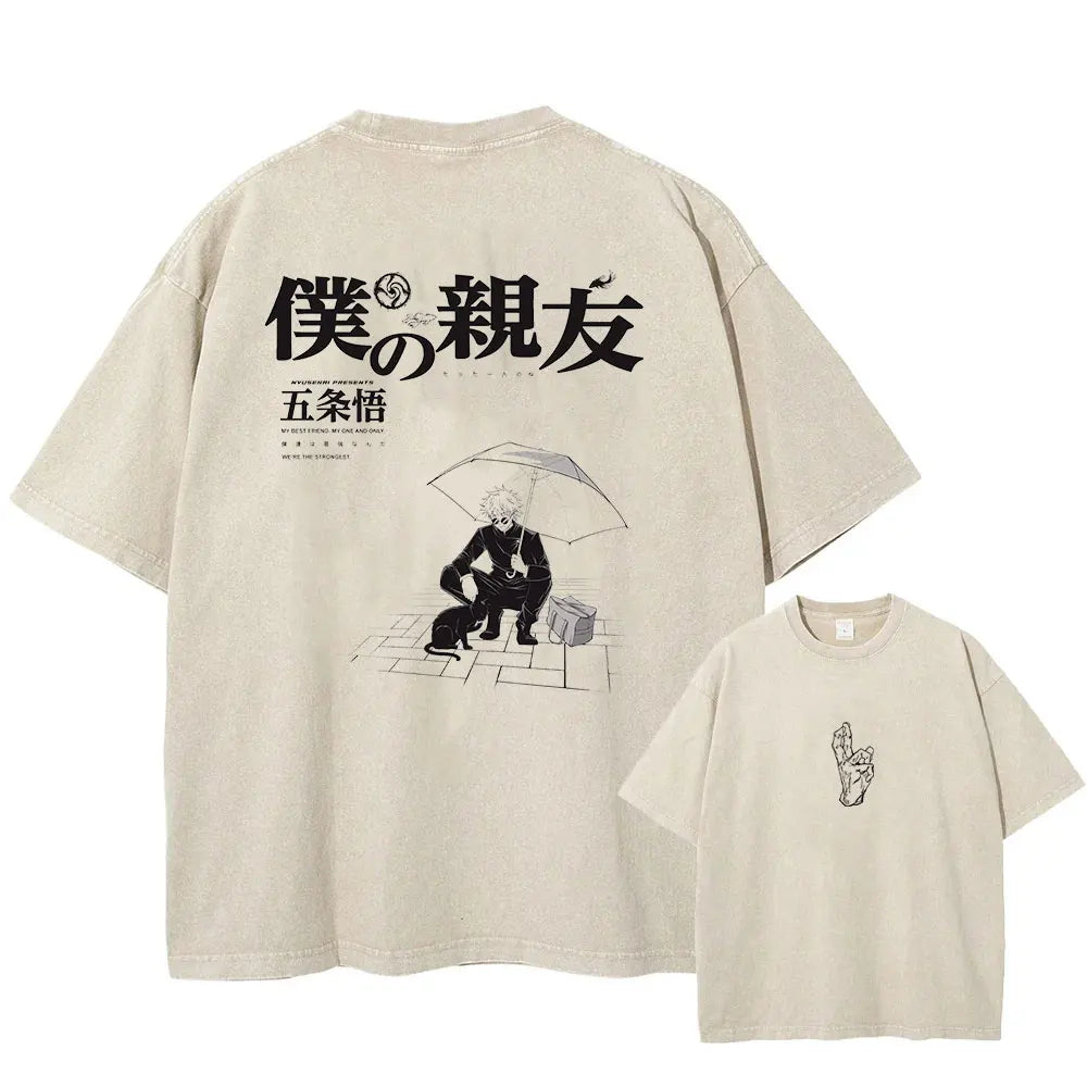 Jujutsu Kaisen Itadori vs Sukuna Vintage Wash T-Shirt Style 9