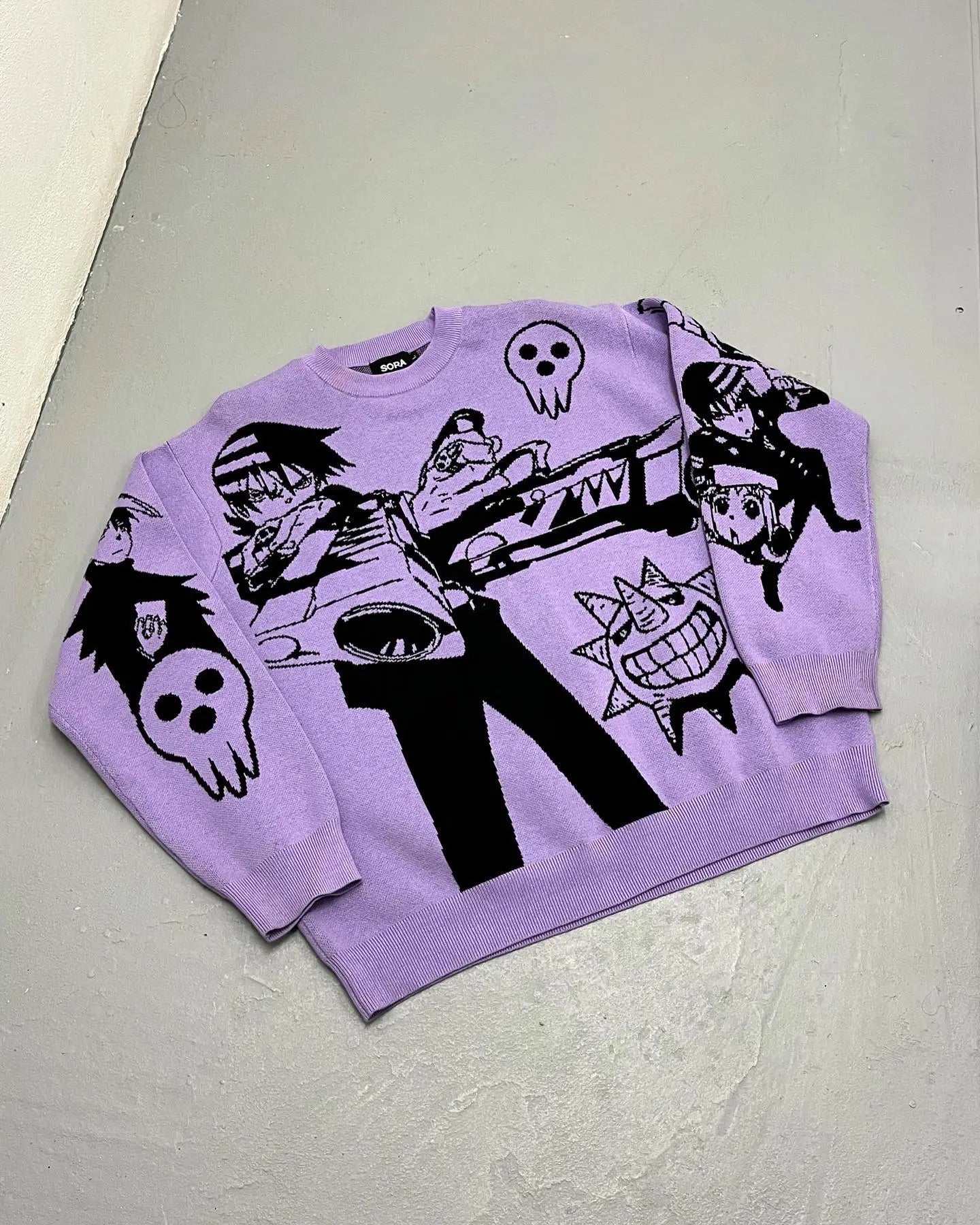 Soul Eater Anime Sweater Purple