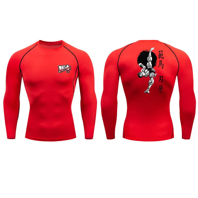 Baki Orge Mode Gym Fit Tshirt red1