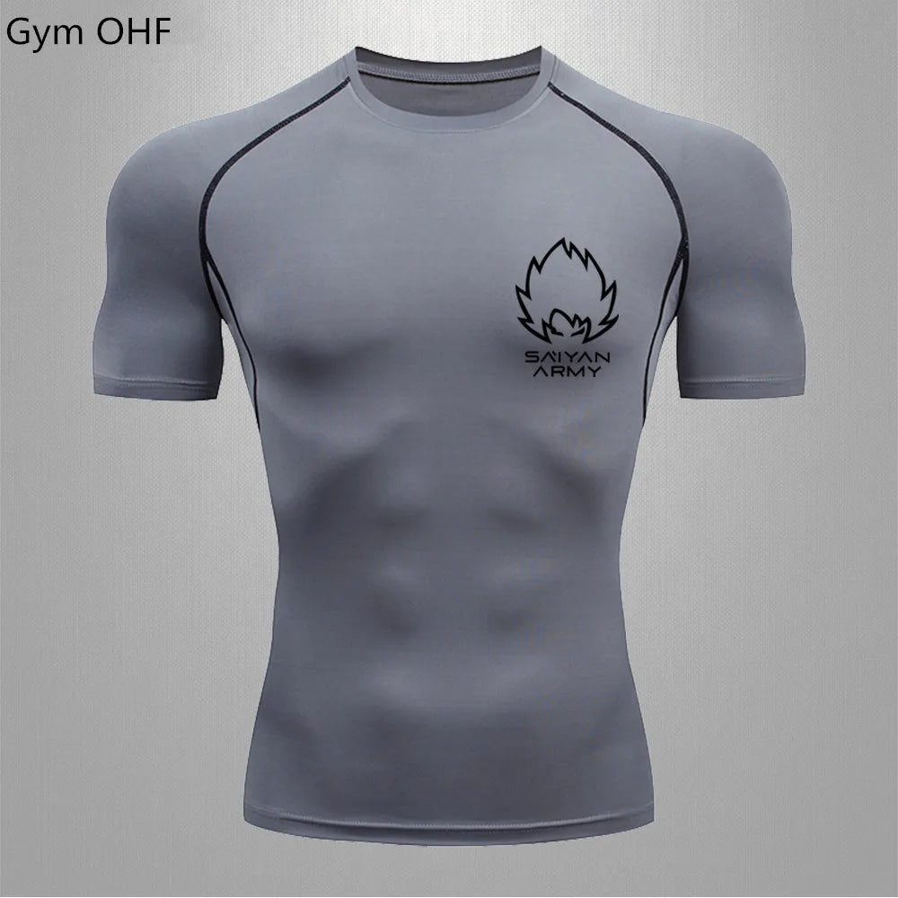 Goku Gym Fit T Shirt gray-3