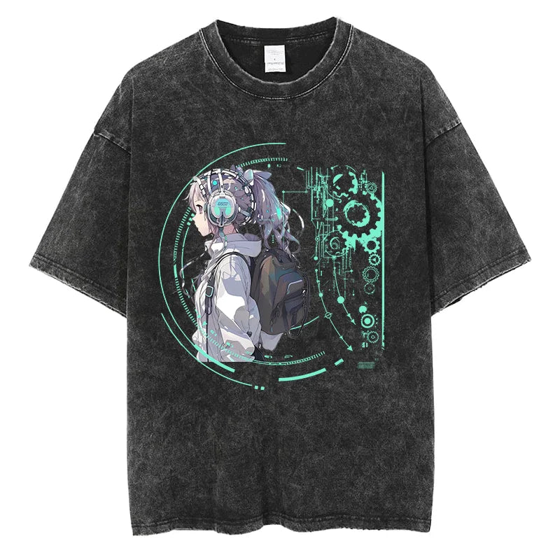 Cyber Punk LUCY Vintage T Shirt Style 6