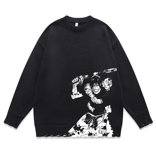 Toji Fushiguro Anime Sweater Black