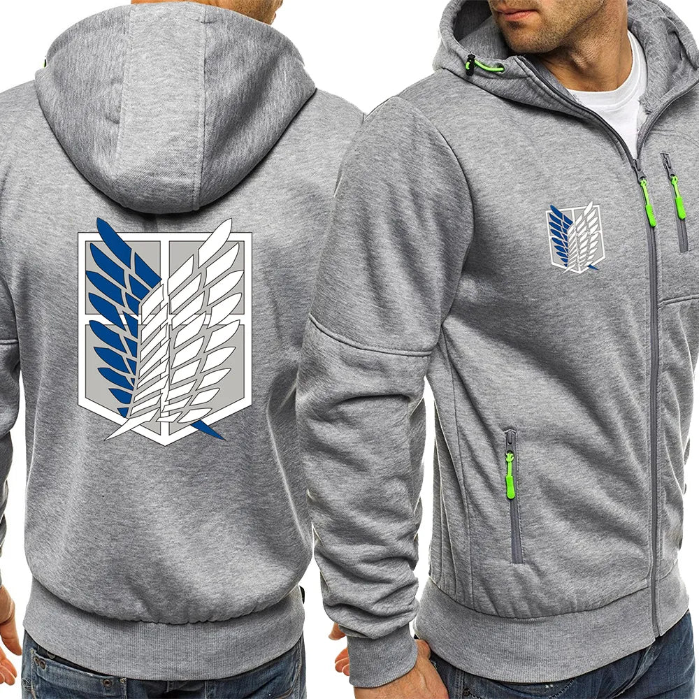 Attack On Titan Wing Of Liberty Hoodie Gray