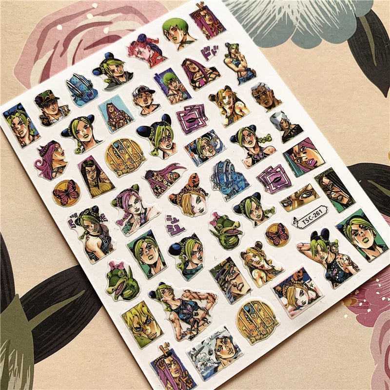 Jojo Bizarre Adventure Anime Acrylic Nails Sticker Style 2