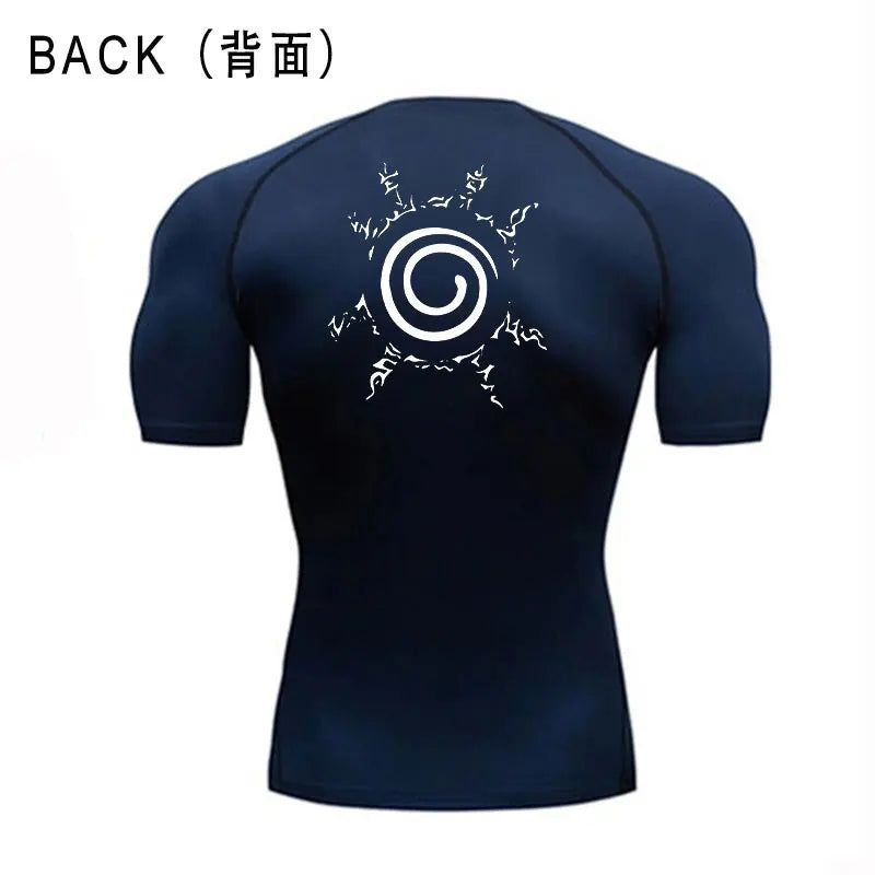 Naruto Gym Fit Tshirt navy blue3