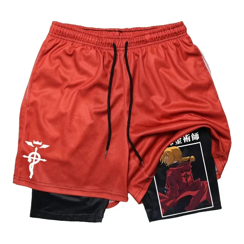 Fullmetal Alchemist 2 in 1 Double Layer Shorts Style 16