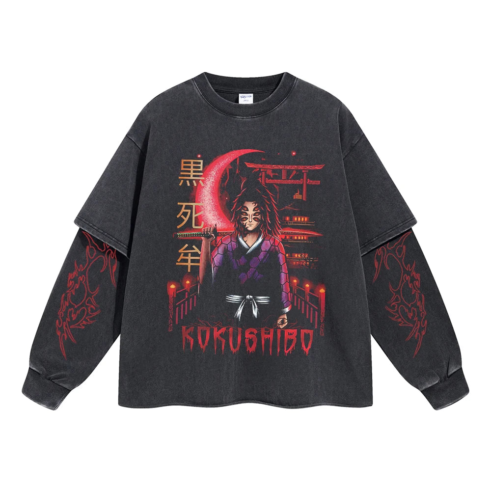 Kimetsu no Yaiba Anime Double Layer Sweatshirt Style 3