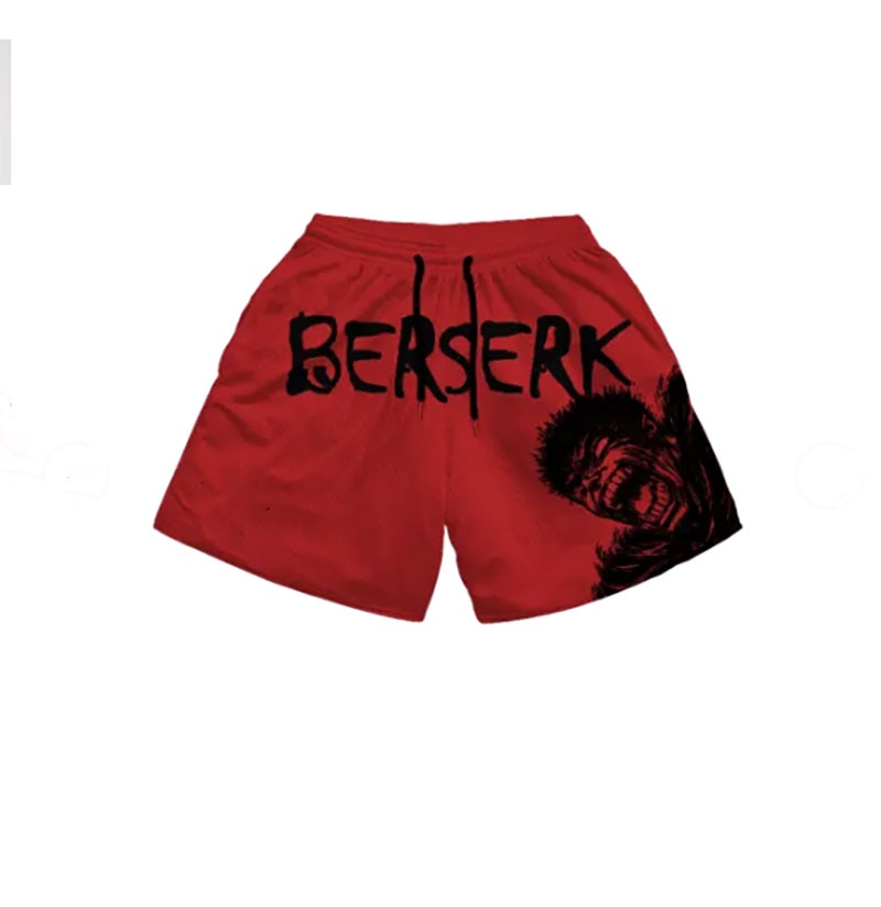 Berserk Anime Classic Summer Shorts red1