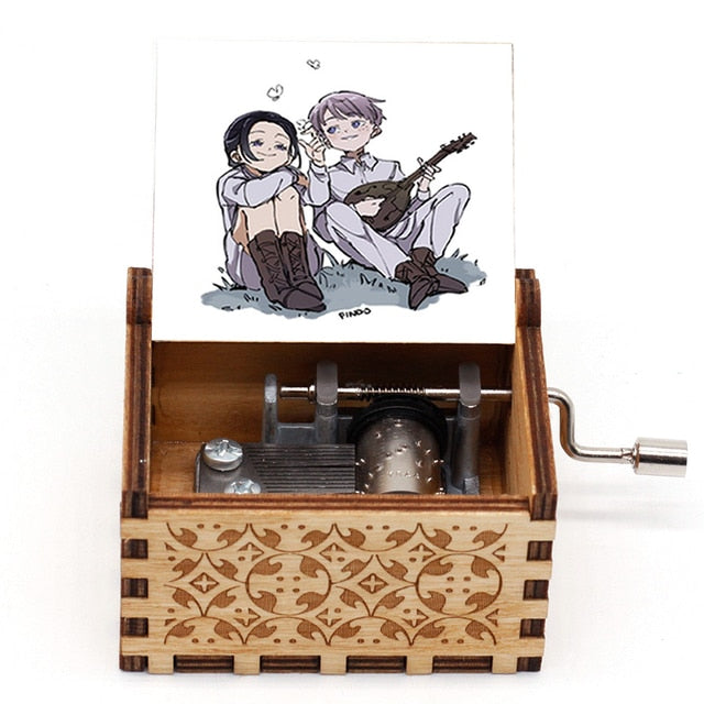 Youtang Mini boîte à Musique à manivelle Naruto en Bois sculpté