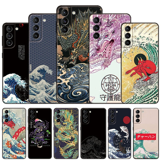 Japanese Wave Anime Art Case Samsung