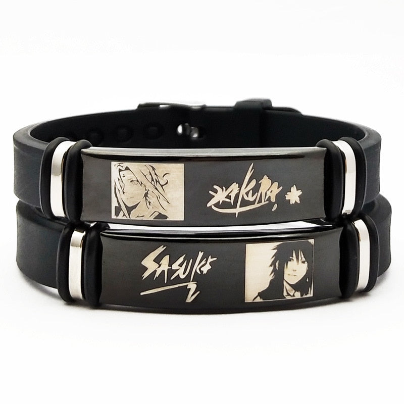 Anime Naruto Shippuden Logo Bracelets Uchiha Sasuke Sharingan Uzumaki Naruto  Darts Shuriken Bracelet Cosplay Accessories Figure