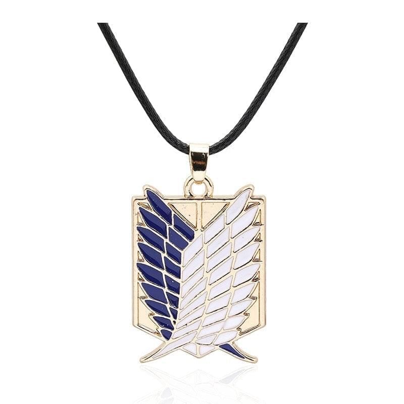Attack on Titan Necklace Gold Blue
