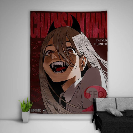 Chainsaw Man Art Wall Tapestry
