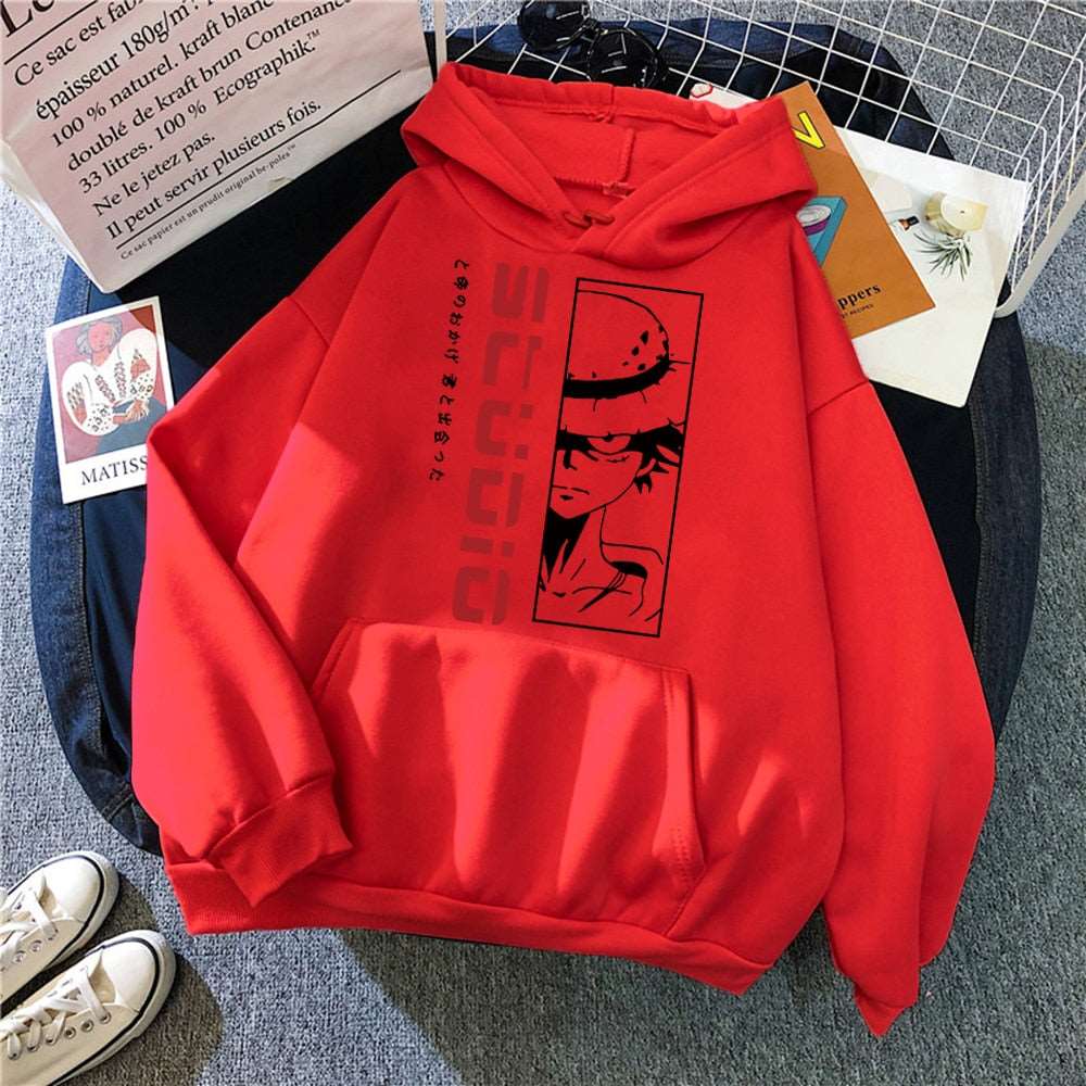 Luffy Hoodie red