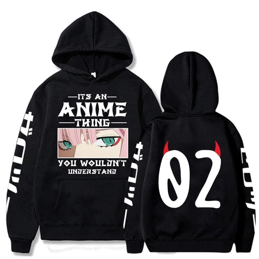 Zero two best sale black hoodie