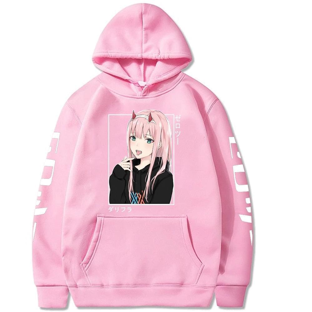 Darling In The Franxx Hoodie (Zero Two) Pink