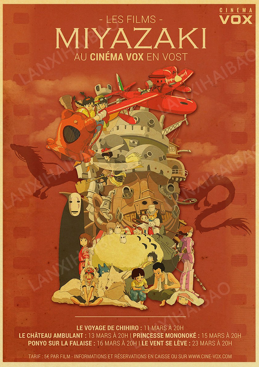 Studio Ghibli Characters Poster Q114