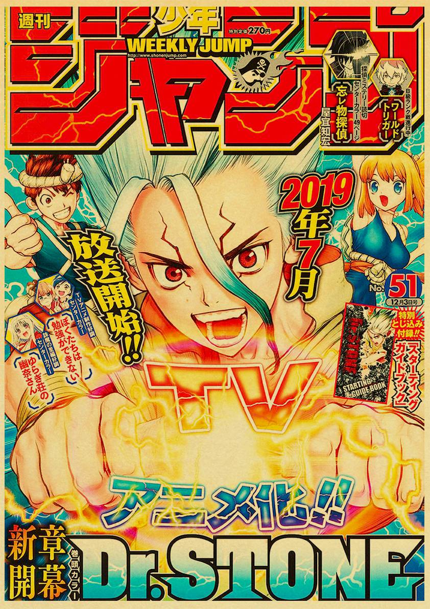 OldSchool Style Anime Poster Dr stone 42x30cm
