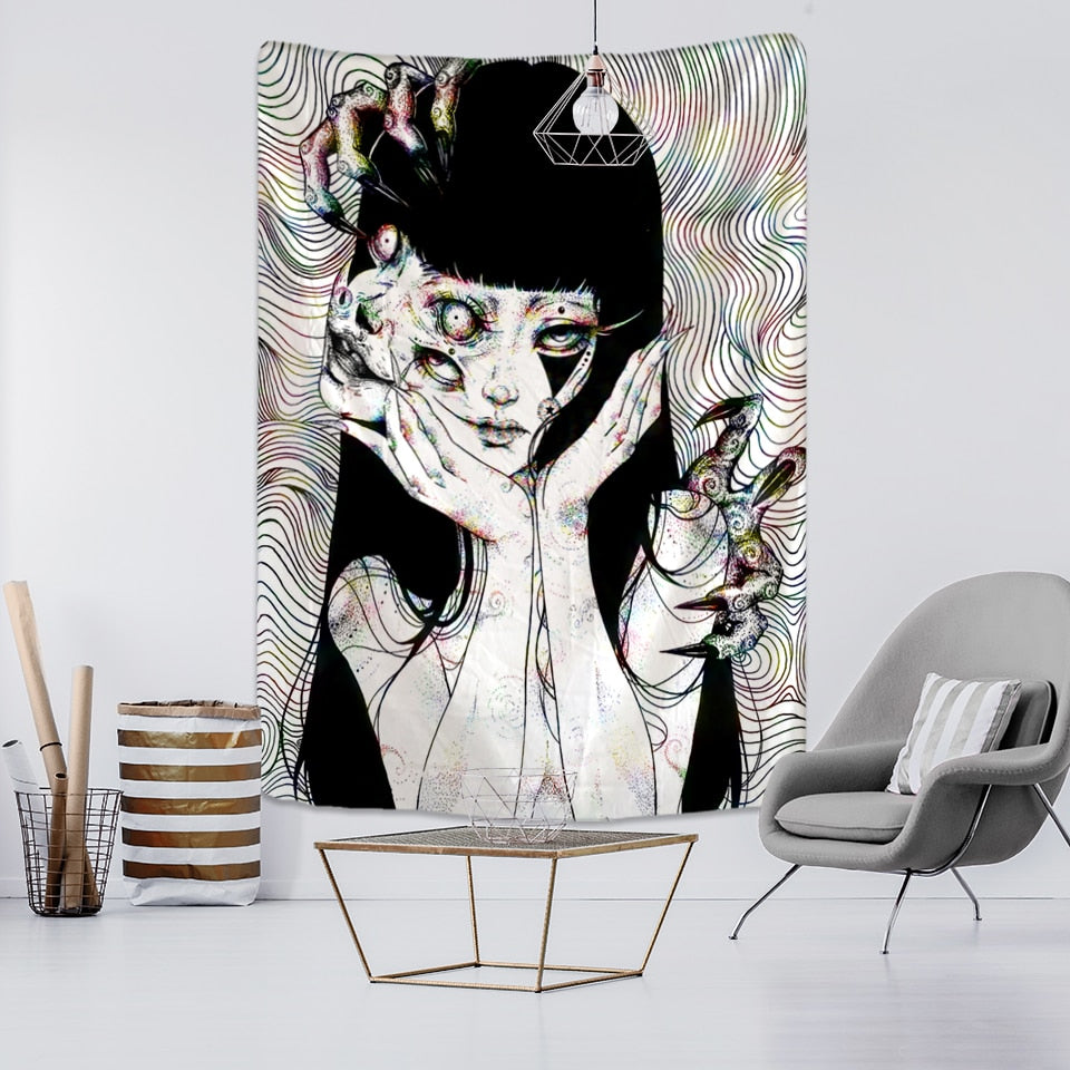 Horror wall tapestry hot sale