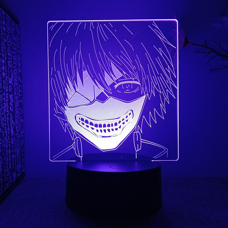 Tokyo Ghoul Kaneki Ken 3d Led Lamp for Bedroom 10Kaneki Ken