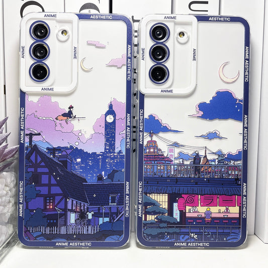 Aesthetic Anime Print Cover Samsung