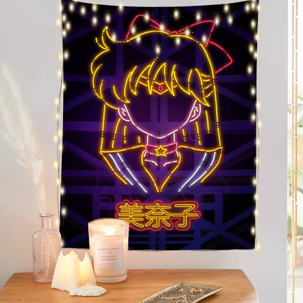 Sailor moon wall discount tapestry