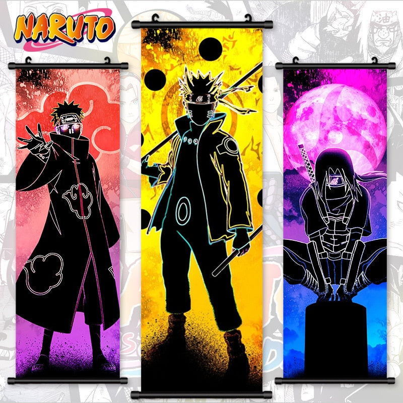 Naruto Silhouette Scroll Poster