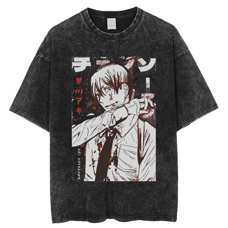 Aki Hayakawa - Chainsaw Man T-shirt Dark Grey v2