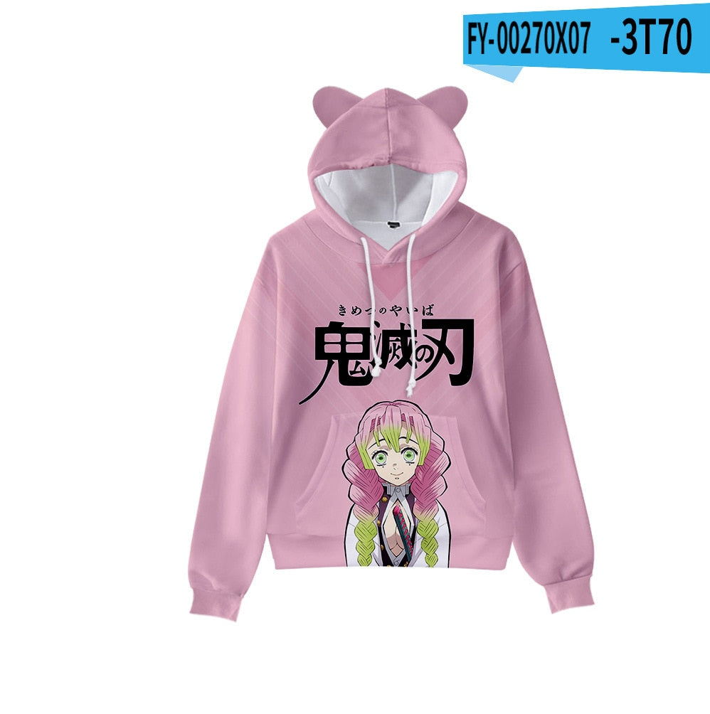 Demon Slayer Cat Ears Hoodie Anime Hoodie OTAKUSTORE