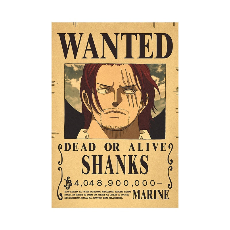 One piece poster Wanted billion berry's One Piece 18