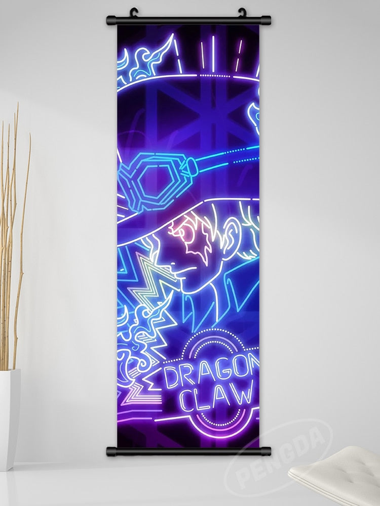 One Piece LED Style Scroll Poster slgh-One Piece-2 25x75cm