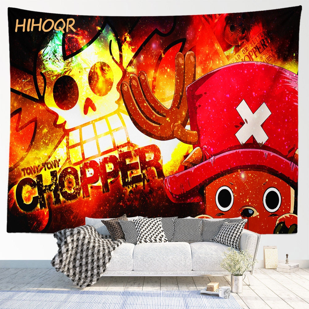 Anime One Piece Luffy Tapisserie Murale Toile de Fond Party