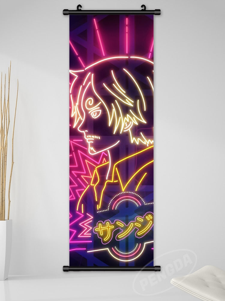 One Piece LED Style Scroll Poster slgh-One Piece-5 25x75cm