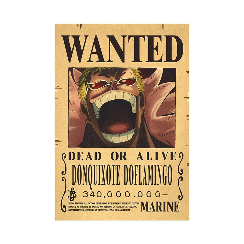 One piece poster Wanted billion berry's One Piece 22