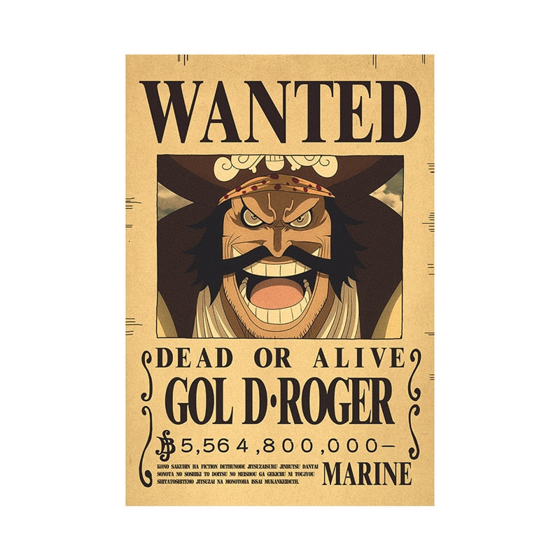 One piece poster Wanted billion berry's One Piece 5