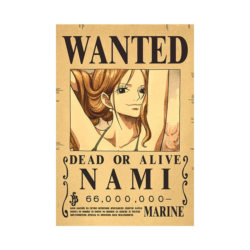 One piece poster Wanted billion berry's One Piece 8
