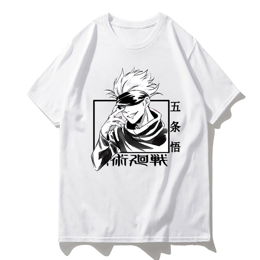 Gojo Satoru T-shirt from jujutsu Kaisen white2