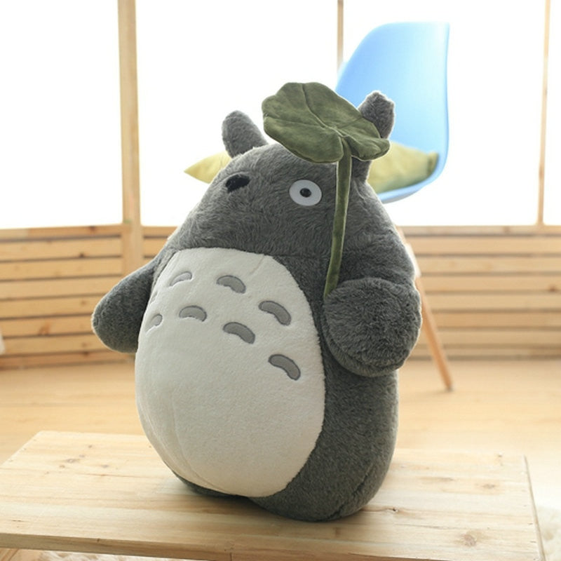 Totoro Plush Toy 30cm hold Lotus leaf