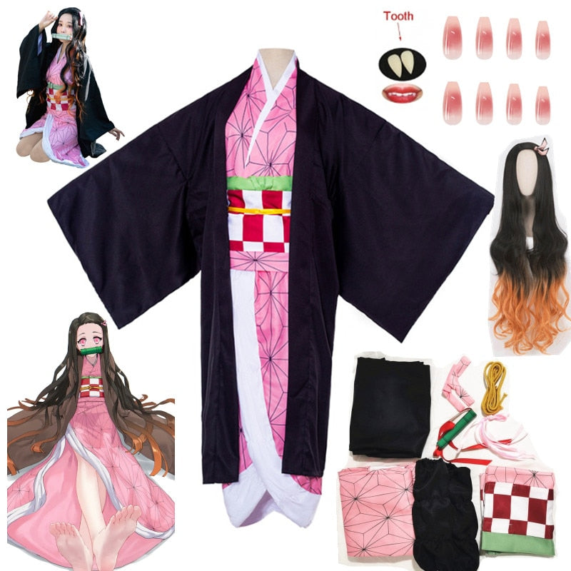 Kamado Nezuko Cosplay Costume Kimetsu No Yaiba