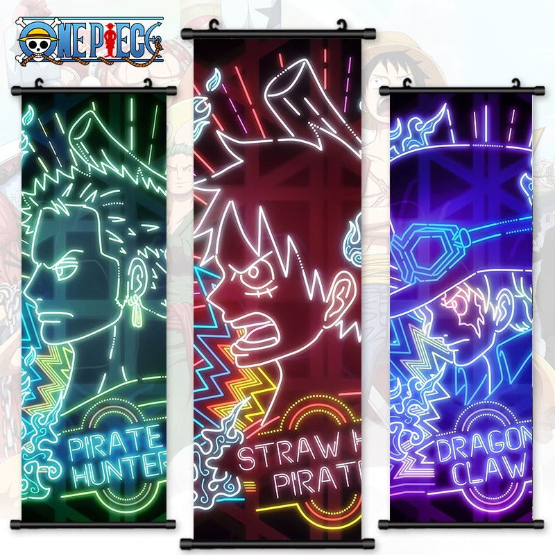 One Piece LED Style Scroll Poster