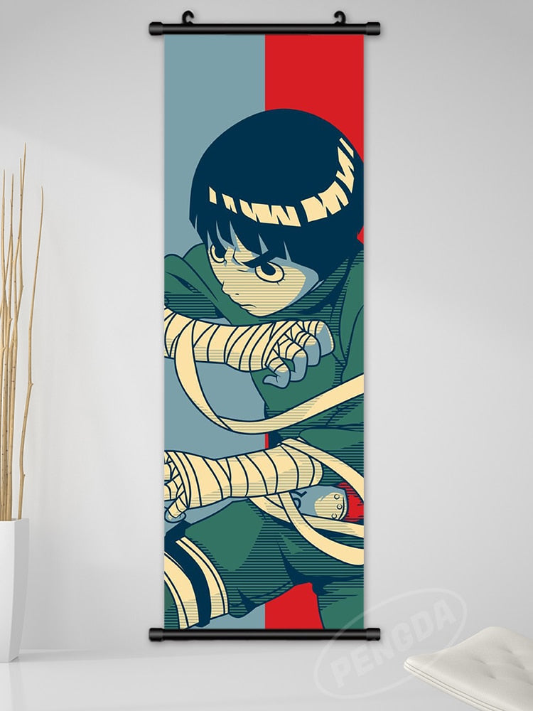 Naruto DuoColor Canvas Scroll Poster Rocklee 25x75cm