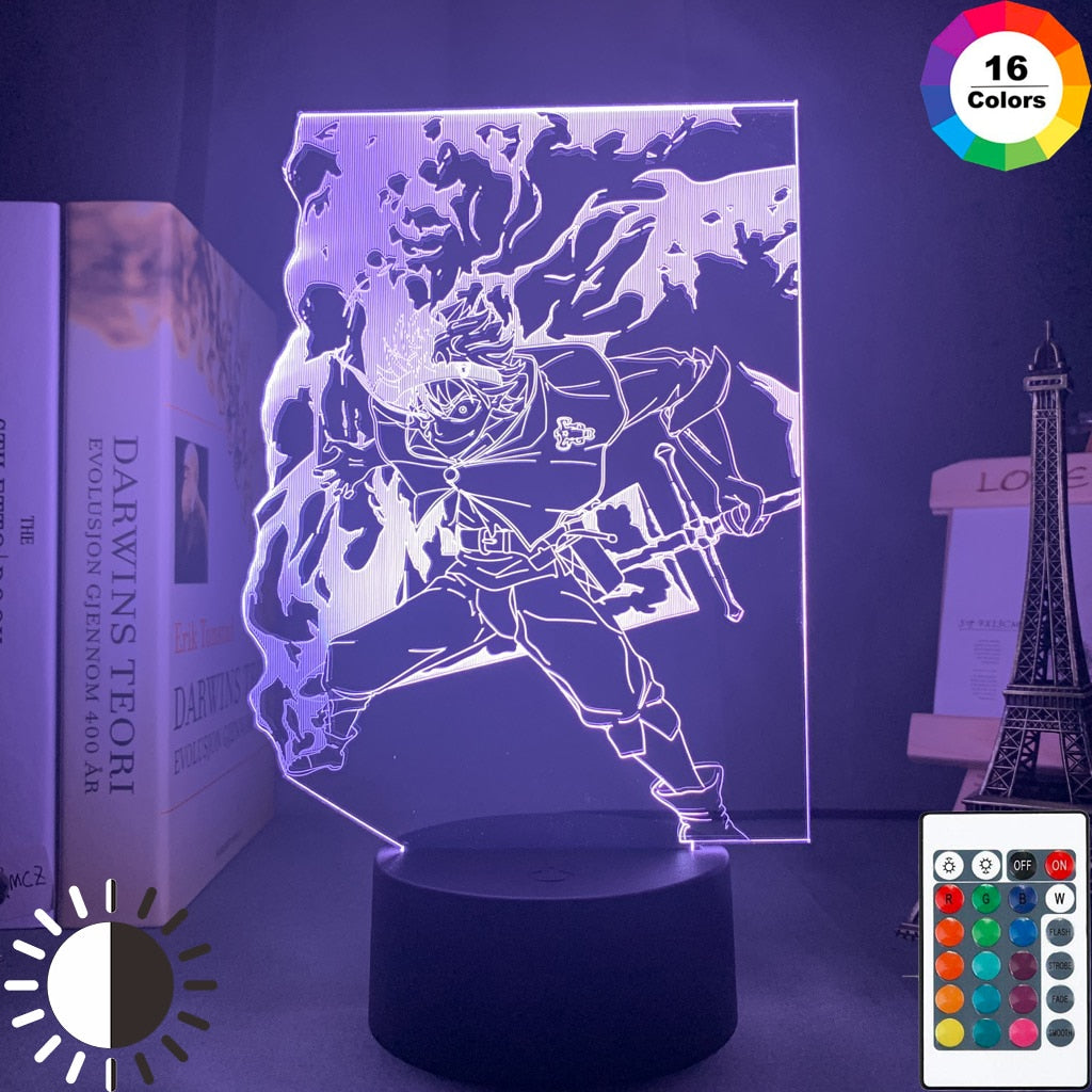 Black Clover Night Light Lamp F 16 color with remote