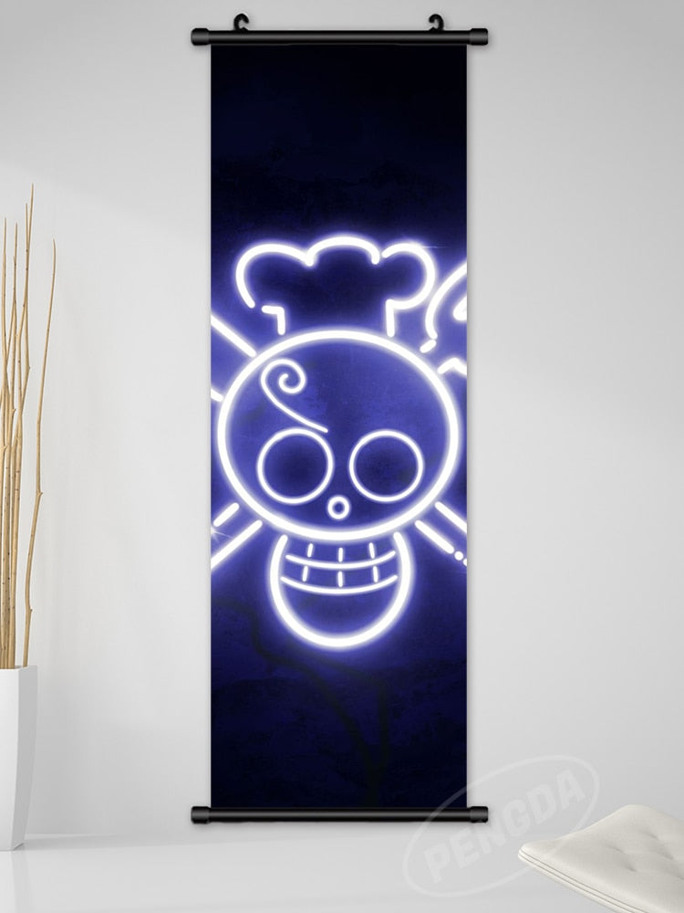 One Piece LED Style Scroll Poster slgh-One Piece-17 25x75cm
