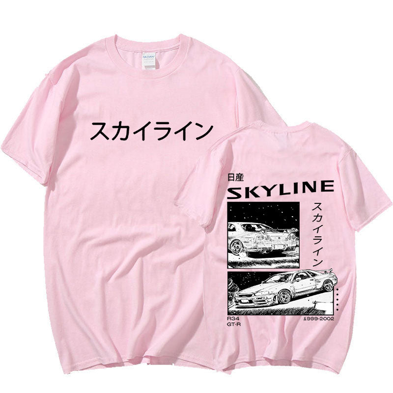 Anime Drift Sided T-shirt Pink