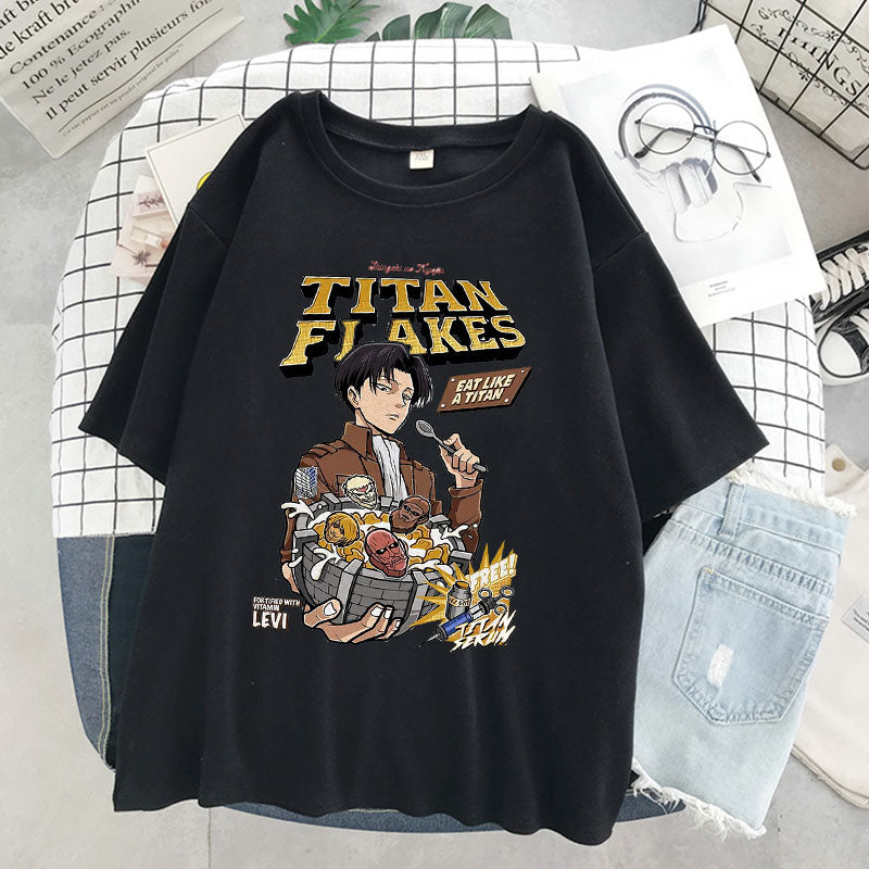 Anime funny food T-shirt Attack on titan