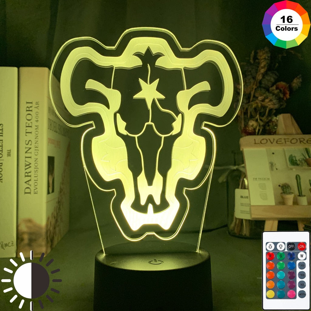 Black Clover Night Light Lamp C 16 color with remote